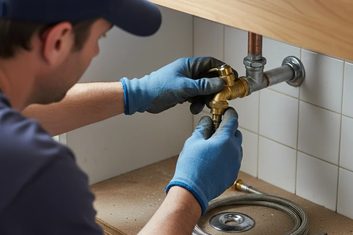 Shutoff valve and fitting work during Well Pump Repair in Spokane